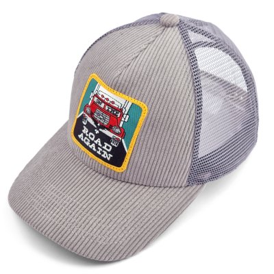 Casquette - Gårda Corduroy Trucker Road Again (gris)