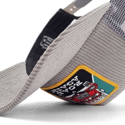 Casquette - Gårda Corduroy Trucker Road Again (gris)