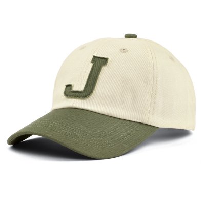 Casquette - Gårda Letter Cap 'J' (crème/vert mousse)