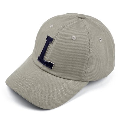 Casquette - Gårda Letter Cap 'L' (gris clair/bleu)