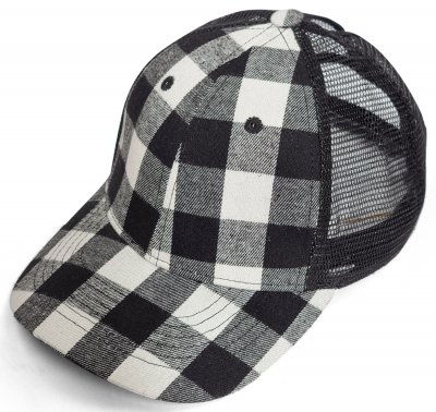 Casquette - Gårda Checkered Trucker (noir et blanc)