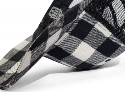 Casquette - Gårda Checkered Trucker (noir et blanc)