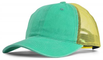 Casquettes - Gårda Finley Washed Trucker (vert/jaune)
