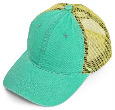 Casquettes - Gårda Finley Washed Trucker (vert/jaune)