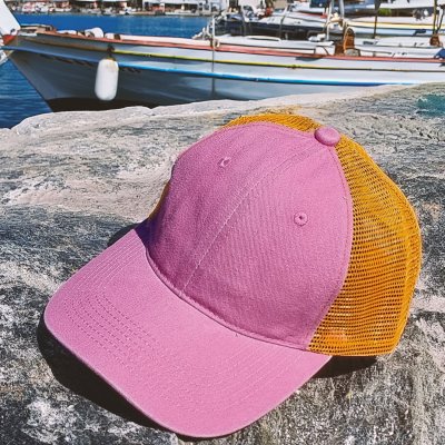 Casquettes - Gårda Finley Washed Trucker (rose/orange)