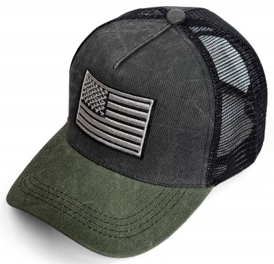 Casquette - Gårda Flag Denim Trucker Cap (noir/vert)
