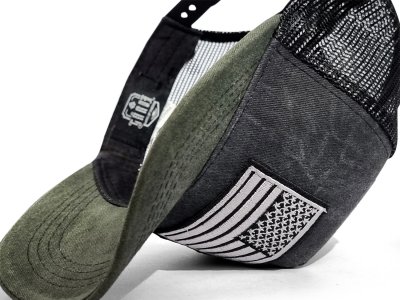 Casquette - Gårda Flag Denim Trucker Cap (noir/vert)