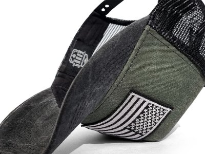 Casquette - Gårda Flag Denim Trucker Cap (vert noir)