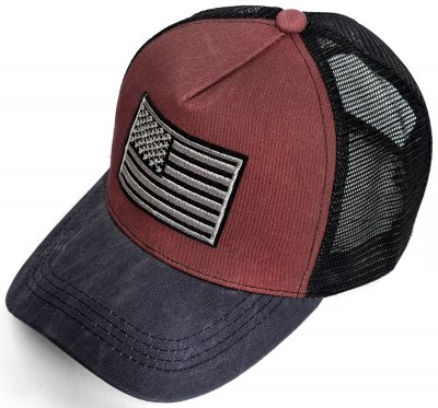 Casquette - Gårda Flag Denim Trucker Cap (rouge/bleu)