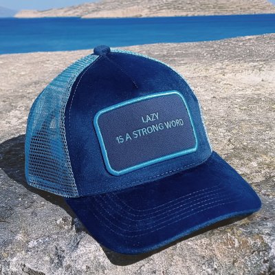 Casquette - Gårda Velvet Trucker Lazy (bleu)