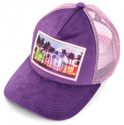 Casquettes - Gårda Velvet Trucker Miami Beach (violet)