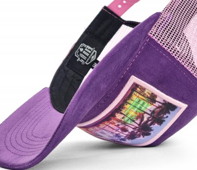 Casquettes - Gårda Velvet Trucker Miami Beach (violet)