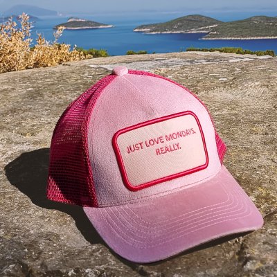 Casquette - Gårda Velvet Trucker Mondays (rose)