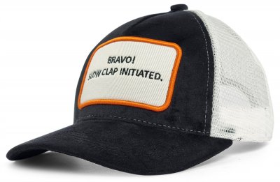 Casquette - Gårda Velvet Trucker Slow Clap (noir et blanc)