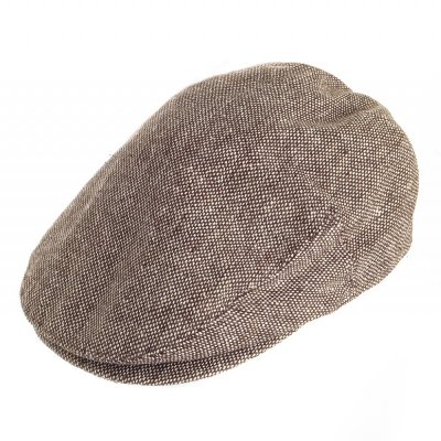 Casquette gavroche/irlandaise - Jaxon Hats Marl Tweed Flat Cap (marron)