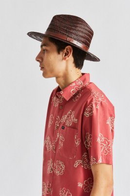 Chapeaux - Brixton Messer Straw (marron)