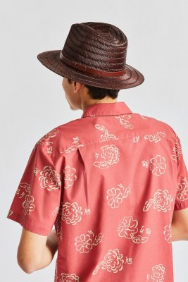 Chapeaux - Brixton Messer Straw (marron)