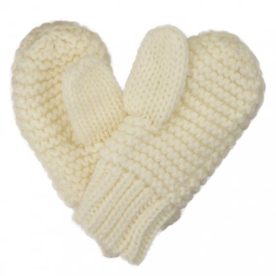 Bonnet et Mitaines Enfants - Gårda Målilla Knitted Set (blanc)