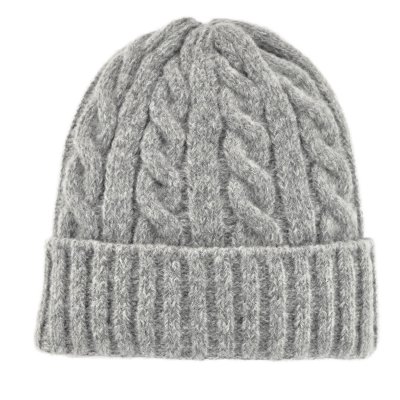 Bonnet - Gårda Bad Gastein Cable Knit Wool Mix Beanie (gris)