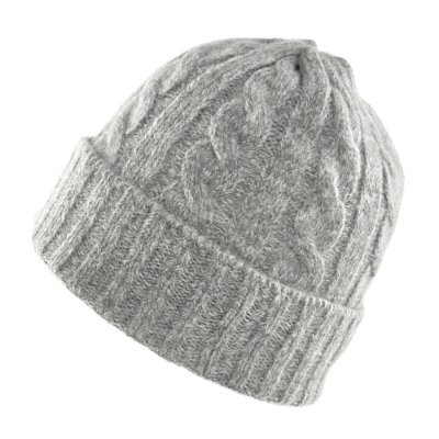 Bonnet - Gårda Bad Gastein Cable Knit Wool Mix Beanie (gris)
