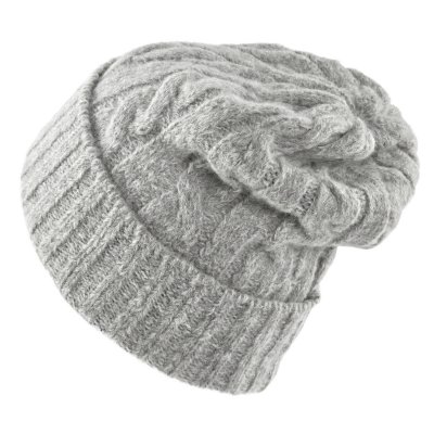 Bonnet - Gårda Bad Gastein Cable Knit Wool Mix Beanie (gris)