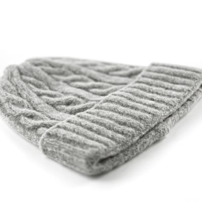 Bonnet - Gårda Bad Gastein Cable Knit Wool Mix Beanie (gris)