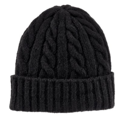 Bonnet - Gårda Bad Gastein Cable Knit Wool Mix Beanie (noir)