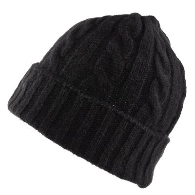 Bonnet - Gårda Bad Gastein Cable Knit Wool Mix Beanie (noir)