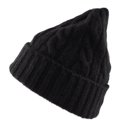 Bonnet - Gårda Bad Gastein Cable Knit Wool Mix Beanie (noir)