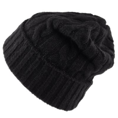 Bonnet - Gårda Bad Gastein Cable Knit Wool Mix Beanie (noir)