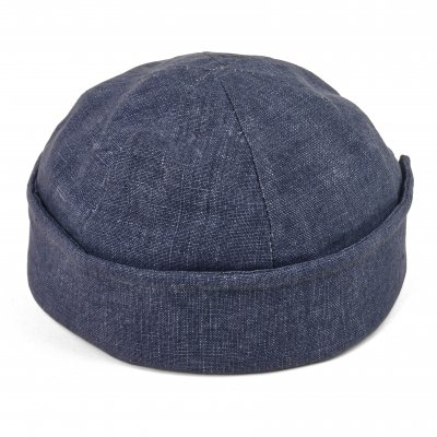 Bonnet - Gårda Cavo Linen Docker Beanie (bleu)