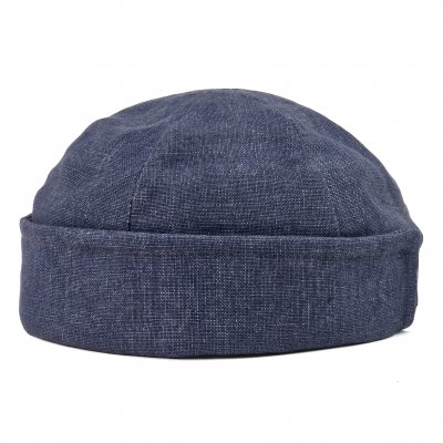 Bonnet - Gårda Cavo Linen Docker Beanie (bleu)