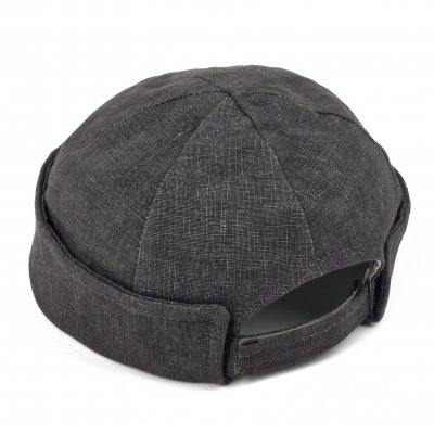 Bonnet - Gårda Cavo Linen Docker Beanie (Gris Foncé)