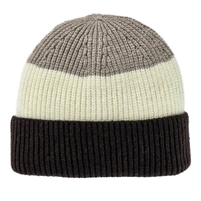 Bonnet - Gårda Courchevel Merino Wool Beanie (beige/blanc cassé/marron)