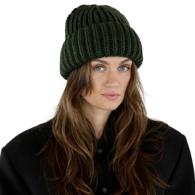 Bonnet - Gårda Ebene Wool Mix Beanie (vert foncé)