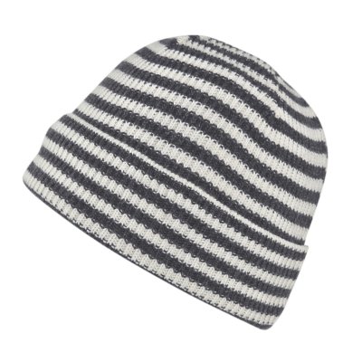 Bonnet - Gårda Saint-Gervais Striped Wool Mix Beanie (gris foncé/blanc)