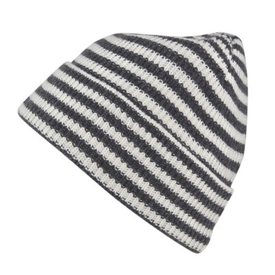 Bonnet - Gårda Saint-Gervais Striped Wool Mix Beanie (gris foncé/blanc)