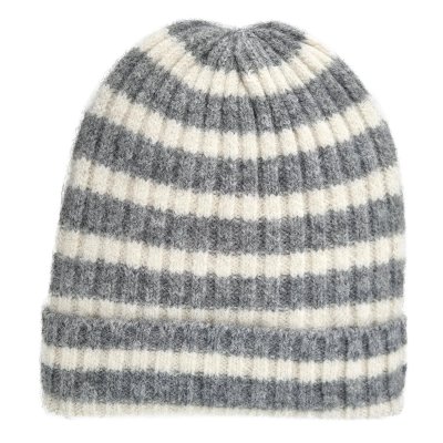 Bonnet - Gårda Isfjord Slouch Beanie (gris/blanc)