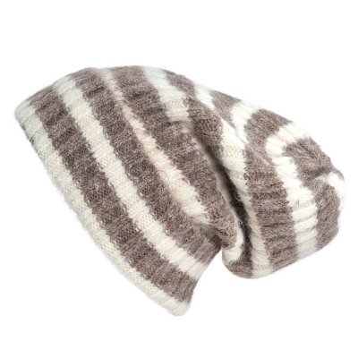 Bonnet - Gårda Isfjord Slouch Beanie (kaki/blanc)