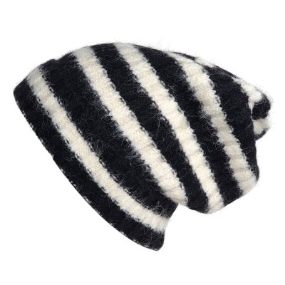 Bonnet - Gårda Isfjord Slouch Beanie (noir/blanc)