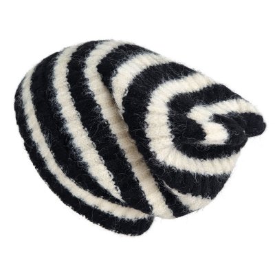 Bonnet - Gårda Isfjord Slouch Beanie (noir/blanc)