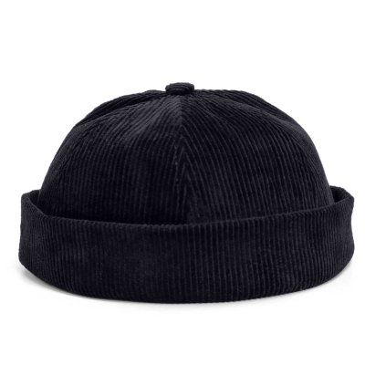 Bonnet - Gårda Lymington Corduroy Docker Beanie (noir)