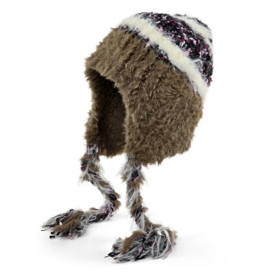 Bonnet - Gårda Quellon Knit Earflap Beanie (marron/multicolore)