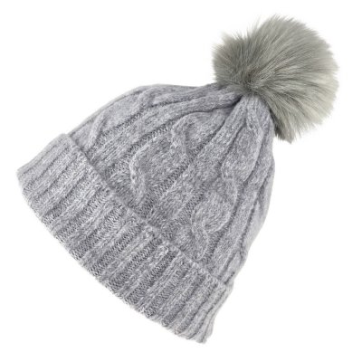 Bonnet - Gårda Saas-Fee Cable Knit Wool Mix Beanie (gris)