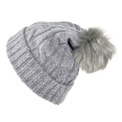 Bonnet - Gårda Saas-Fee Cable Knit Wool Mix Beanie (gris)