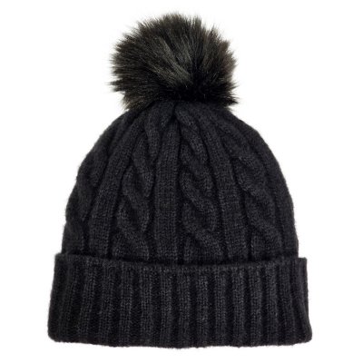 Bonnet - Gårda Saas-Fee Cable Knit Wool Mix Beanie (noir)