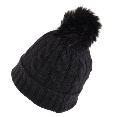 Bonnet - Gårda Saas-Fee Cable Knit Wool Mix Beanie (noir)