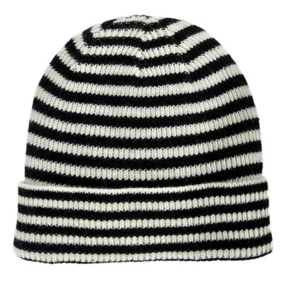 Bonnet - Gårda Saint-Gervais Striped Wool Mix Beanie (noir/blanc)
