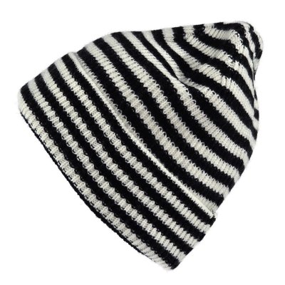 Bonnet - Gårda Saint-Gervais Striped Wool Mix Beanie (noir/blanc)