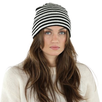 Bonnet - Gårda Saint-Gervais Striped Wool Mix Beanie (noir/blanc)
